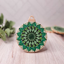 Load image into Gallery viewer, Mandala Ornament - "Leafy Green" - 2023 Edition