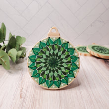 Load image into Gallery viewer, Mandala Ornament - "Leafy Green" - 2023 Edition