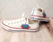Load image into Gallery viewer, Kamala Harris Custom Converse - Lotus + Harris '24 - White