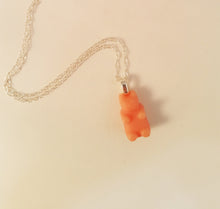 Load image into Gallery viewer, Glow in the Dark Gummy Bear Necklace - Peach