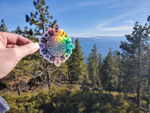 Load image into Gallery viewer, Holographic Snowflake Mandala Stickers - waterproof & scratchproof