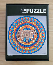 Load image into Gallery viewer, 'Oh Hey, Bear!' Mandala Puzzle - 500 pieces, 18"