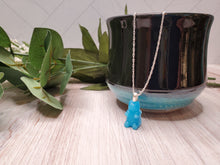 Load image into Gallery viewer, Glow in the Dark Gummy Bear Necklace - Light Blue