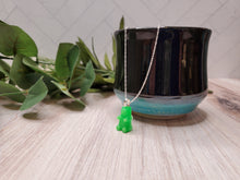Load image into Gallery viewer, Glow in the Dark Gummy Bear Necklace - Lime Green