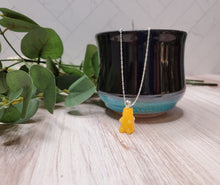 Load image into Gallery viewer, Glow in the Dark Gummy Bear Necklace - Tangerine
