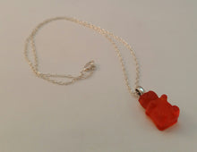 Load image into Gallery viewer, Red Orange Gummy Bear Pendant