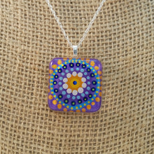 Load image into Gallery viewer, Hand Painted Mandala Pendant