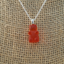 Load image into Gallery viewer, Red Orange Gummy Bear Pendant