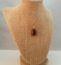 Load image into Gallery viewer, Bead Embroidered Pendant with Stone from North Lake Tahoe