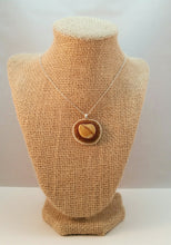Load image into Gallery viewer, Bead Embroidered Pendant with Stone from North Lake Tahoe