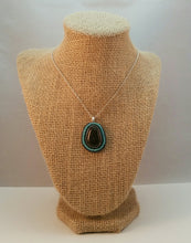 Load image into Gallery viewer, Bead Embroidered Pendant with Stone from North Lake Tahoe