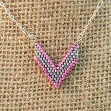 Load image into Gallery viewer, Beaded Open Triangle Pendant
