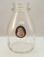Load image into Gallery viewer, Bead Embroidered Pendant with Stone from North Lake Tahoe