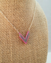 Load image into Gallery viewer, Beaded Open Triangle Pendant