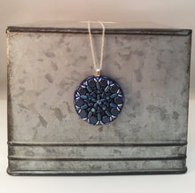 Load image into Gallery viewer, Blue Beaded Mandala Pendant