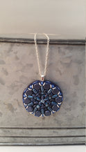 Load image into Gallery viewer, Blue Beaded Mandala Pendant