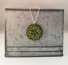 Load image into Gallery viewer, Green Beaded Mandala Pendant