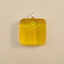 Load image into Gallery viewer, High Altitude Wish - Resin Pendant - YELLOW - Square Shaped