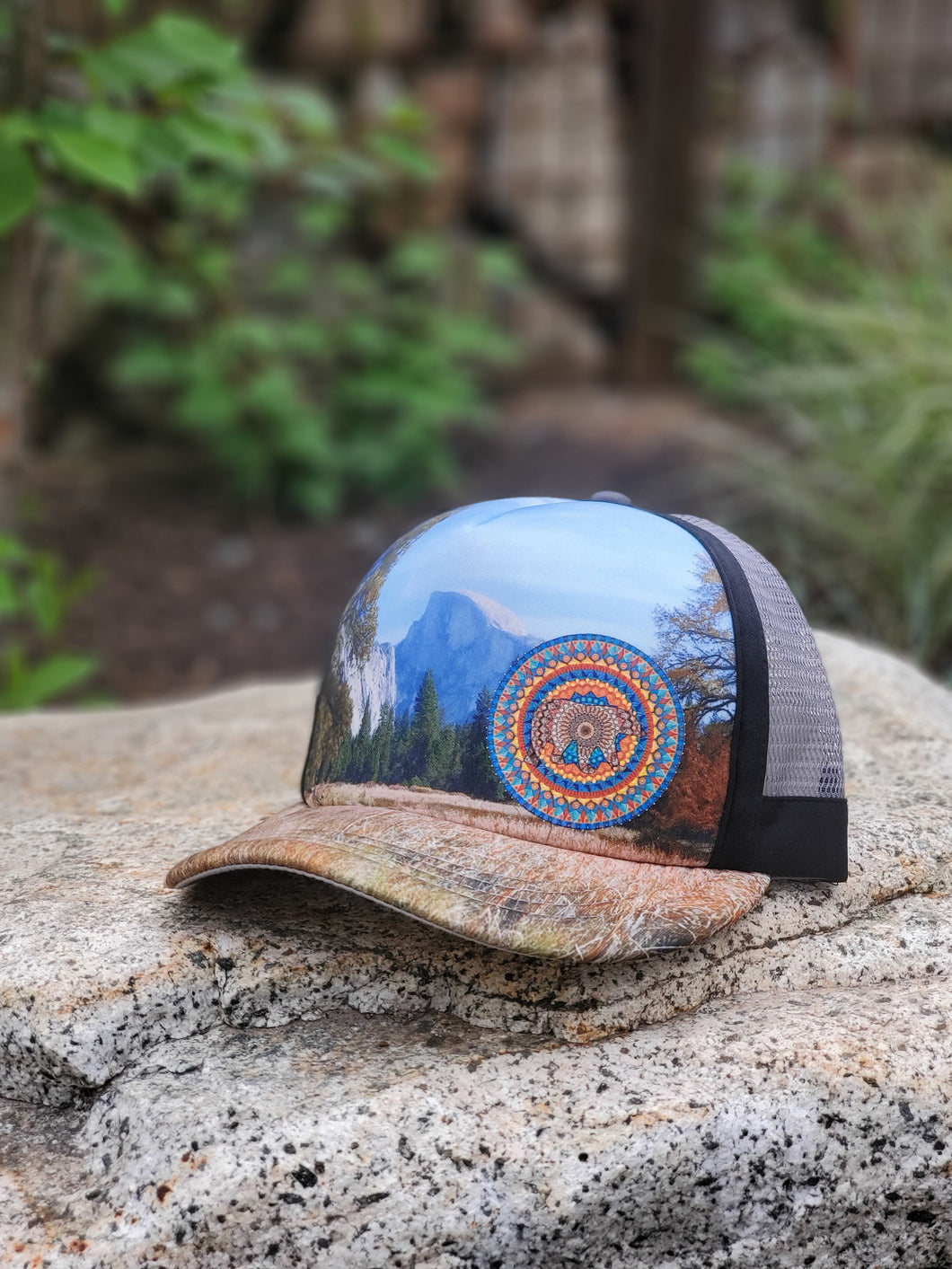 Half Dome Mandala Hat - Foam Trucker - Bear Mandala