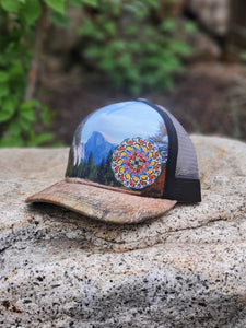 Half Dome Mandala Hat - Foam Trucker - Butterfly Mandala