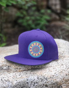 Summer in KB Mandala Hat - Flat Bill - Purple