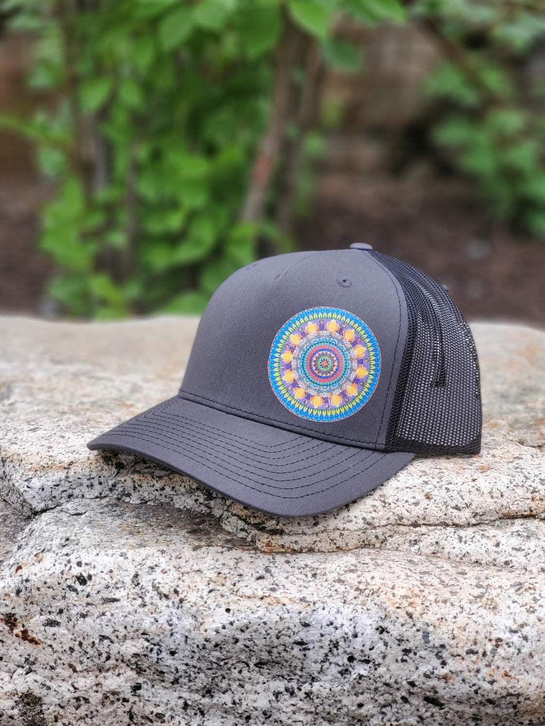 Summer in KB Mandala Hat - Classic Cap - Gray & Black