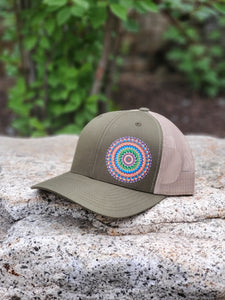 Lo de Marcos Mandala Hat - Classic Cap - Olive & Tan