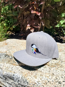 Chickadee Hat - Flat Bill - Heather Gray