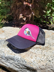 Chickadee Hat - Foam Trucker - Hot Pink & Black