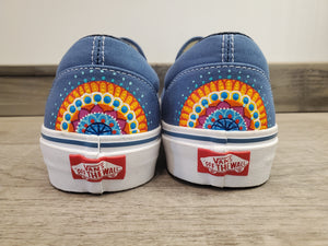 Custom Mandala Vans Slip-Ons -  Size: Men's 9.5/Women's 11