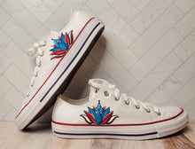 Load image into Gallery viewer, Kamala Harris Custom Converse - Lotus + Harris &#39;24 - White
