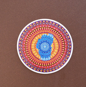 Magnet - 3 inch Lake Tahoe mandala - blue lake