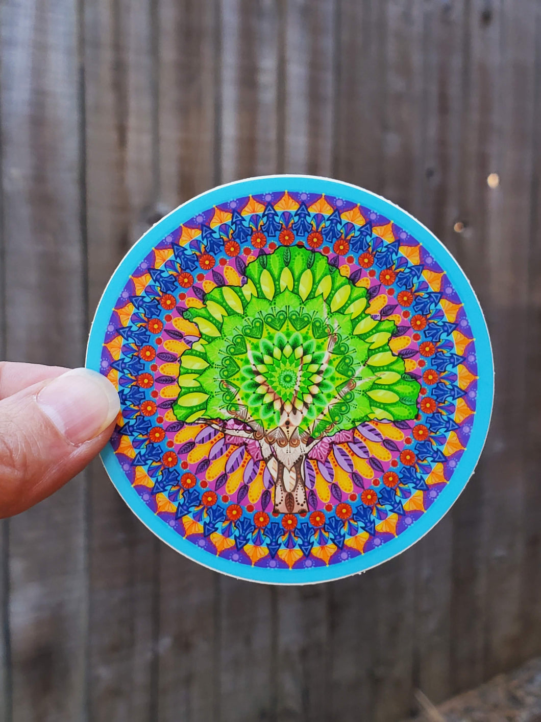 Oak Tree Mandala Sticker - 'Deciduous'