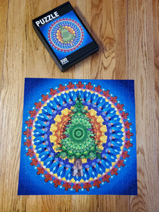 'Evergreen' Mandala Puzzle - 500 pieces, 18"