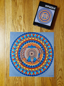 'Oh Hey, Bear!' Mandala Puzzle - 500 pieces, 18"