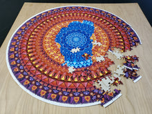 Load image into Gallery viewer, Lake Tahoe Mandala Round Puzzle - 350 pieces, 18&quot;
