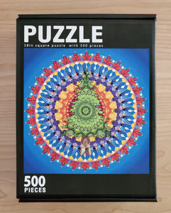 'Evergreen' Mandala Puzzle - 500 pieces, 18"