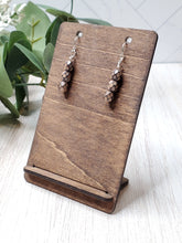 Load image into Gallery viewer, Rose &amp; Black Fire Polished Earrings
