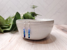 Load image into Gallery viewer, Tahoe Blue Drops - Fire Polished Earrings
