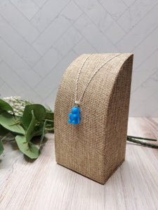 Glow in the Dark Gummy Bear Necklace - Blue