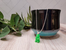 Load image into Gallery viewer, Glow in the Dark Gummy Bear Necklace - Lime Green
