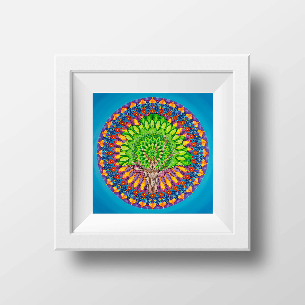 Deciduous - Oak Tree Mandala - Archival Giclee Paper Print - Unframed