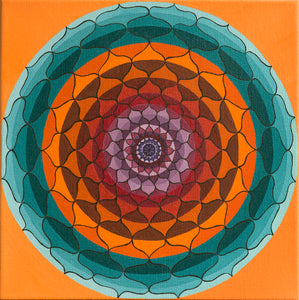 Original - Hot & Cool Lotus Mandala