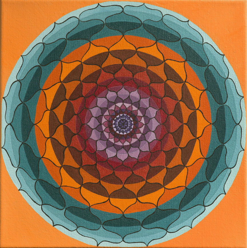 Original - Hot & Cool Lotus Mandala