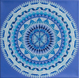 Original - Monochromatic Blue Ice Mandala