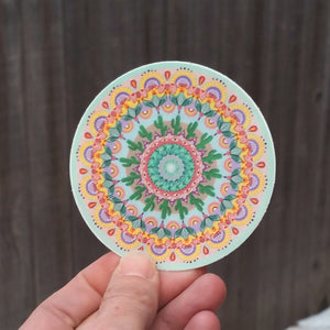 Pastel Cactus Mandala Sticker