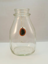 Load image into Gallery viewer, Bead Embroidered Pendant with Stone from North Lake Tahoe
