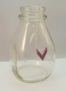 Beaded Open Triangle Pendant