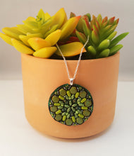 Load image into Gallery viewer, Green Beaded Mandala Pendant
