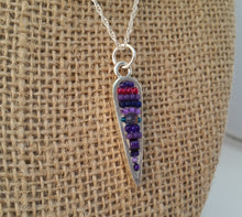 Load image into Gallery viewer, Sterling Bezel Beadwork Pendant
